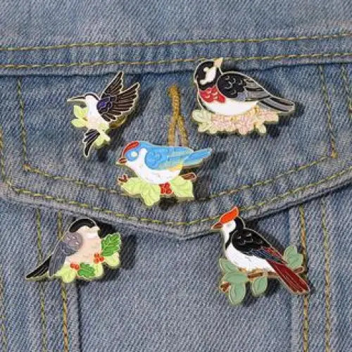 Birds and Flowers Enamel Pins