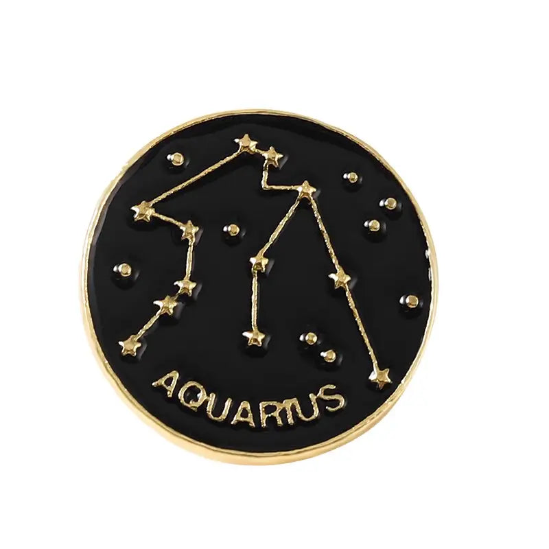 12 Zodiac Signs Enamel Pins