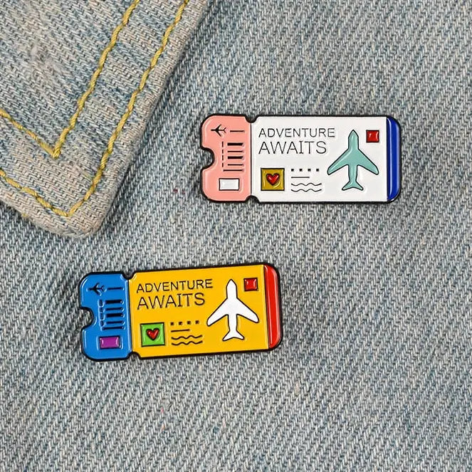 Air Tickets Enamel Pin