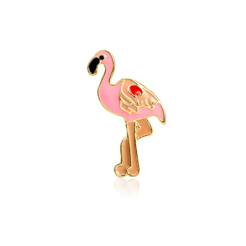 Cartoon Birdie Toucan flamingo swan Enamel Pin