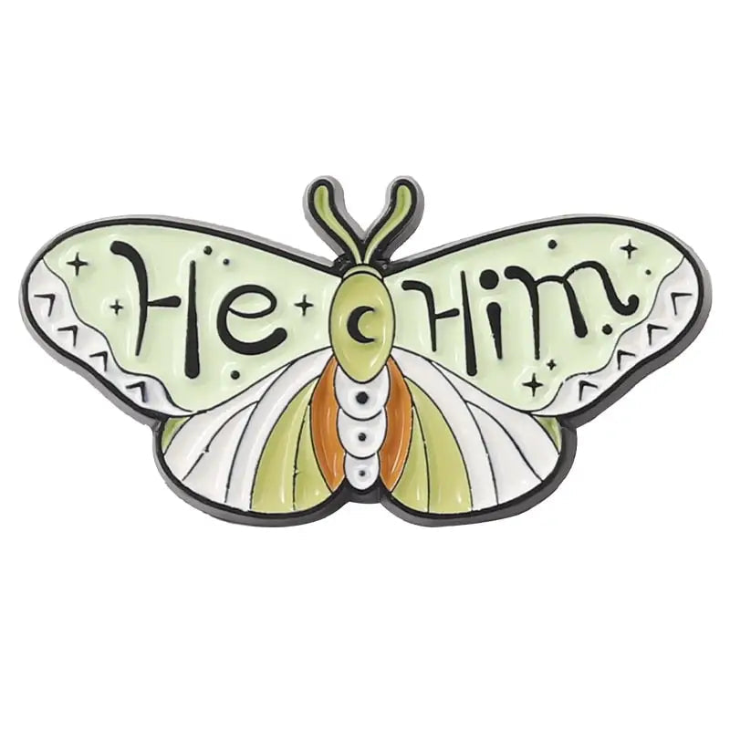 Butterfly Pronouns Enamel Pins