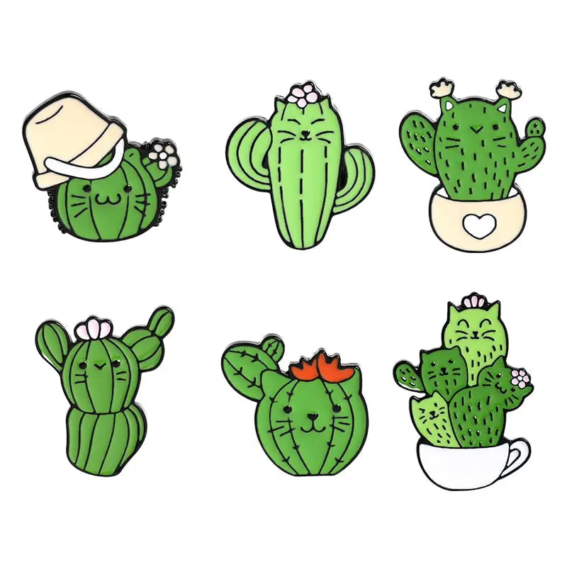 Cactus Cat Enamel Pin