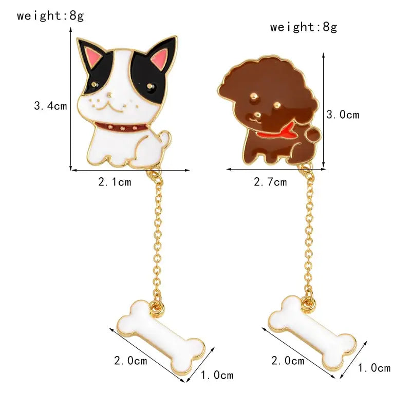 Cat Dog Enamel Pin