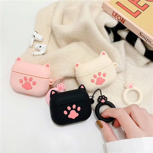 Cat Ears and Paw Airpod Case