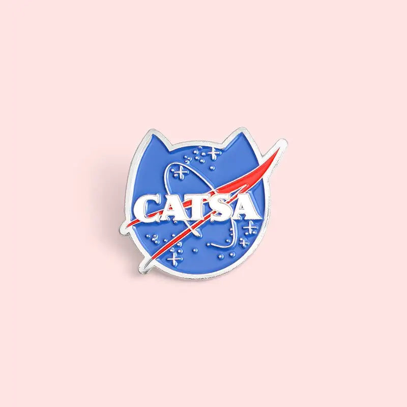 Cat Planet Enamel Pin