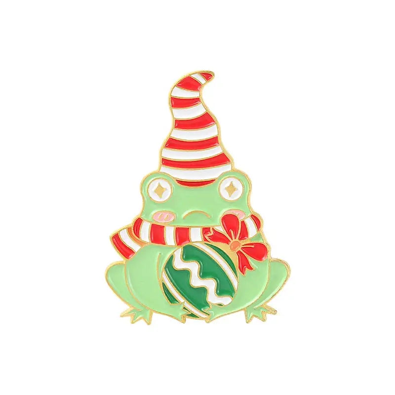 Christmas Frog Enamel Pin