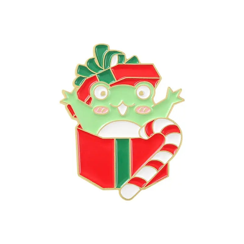 Christmas Frog Enamel Pin