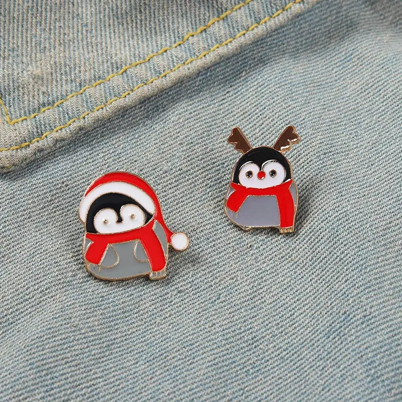 Christmas Penguin Enamel Pin