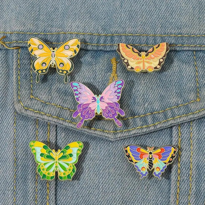 Classic Pattern Butterfly Enamel Pins
