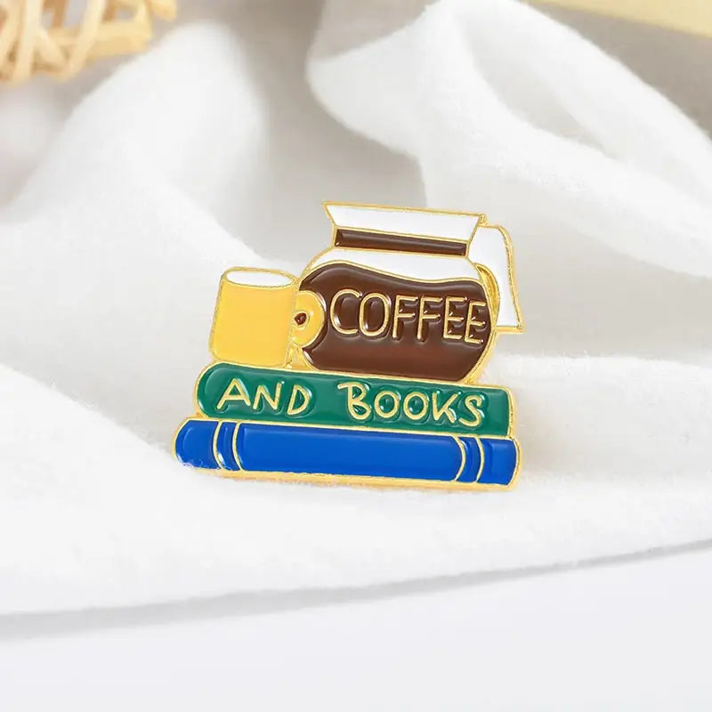 Coffee Book Enamel Pin