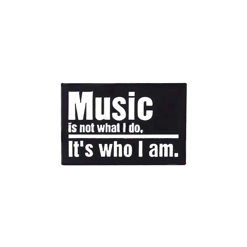 Cool Quotes about Music Enamel Pin