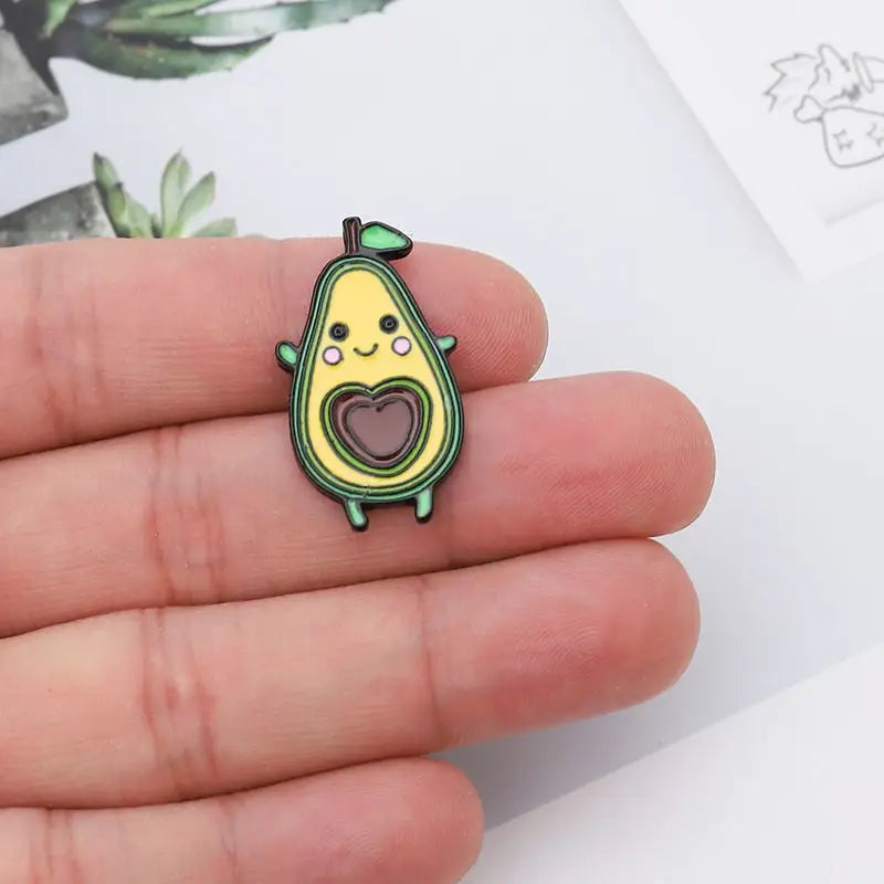 Cute Pear Avocado Enamel Pin