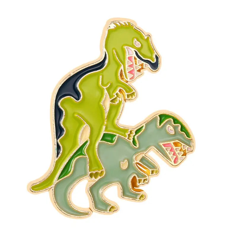 Dino Fight Enamel Pins