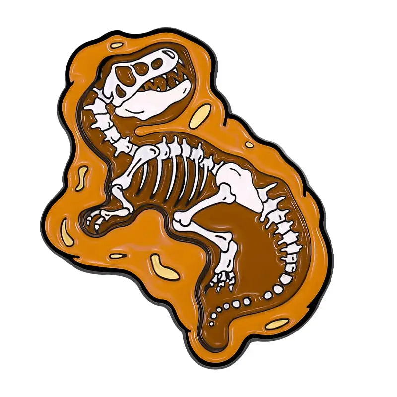 Dino Fossil Enamel Pins