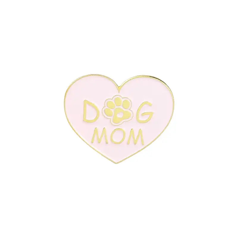 Dog Mom Pink Enamel Pin