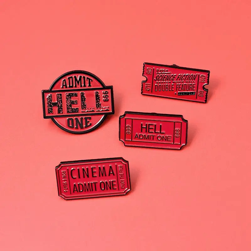Film Tickets Enamel Pin