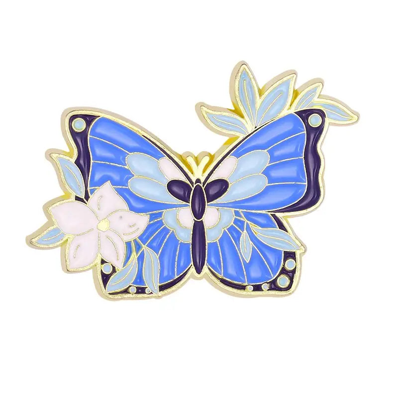 Floral Wings Butterfly Enamel Pins