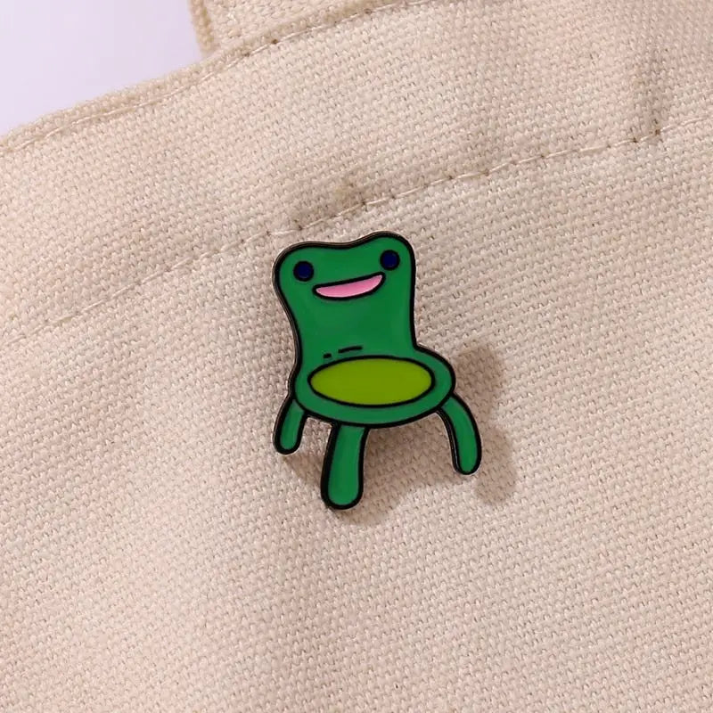 Frog Chair Enamel Pins