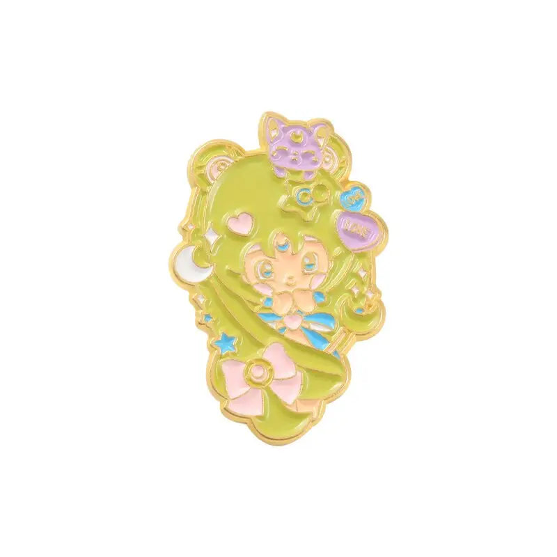 Girls And Cats Enamel Pin