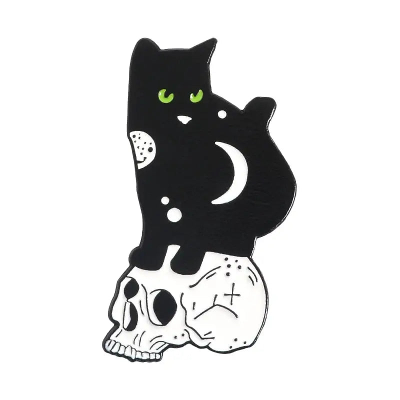 Gothic Cat Enamel Pin
