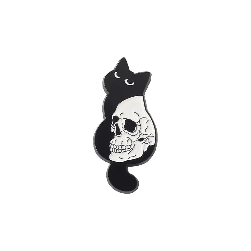 Gothic Cat Enamel Pin