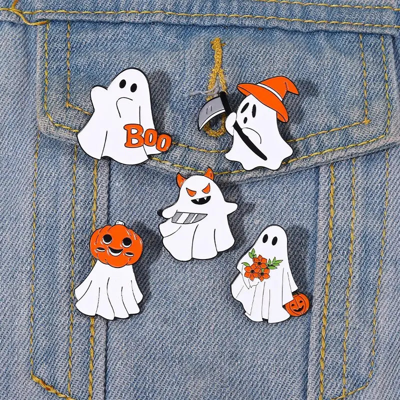 Halloween Boo Enamel Pins