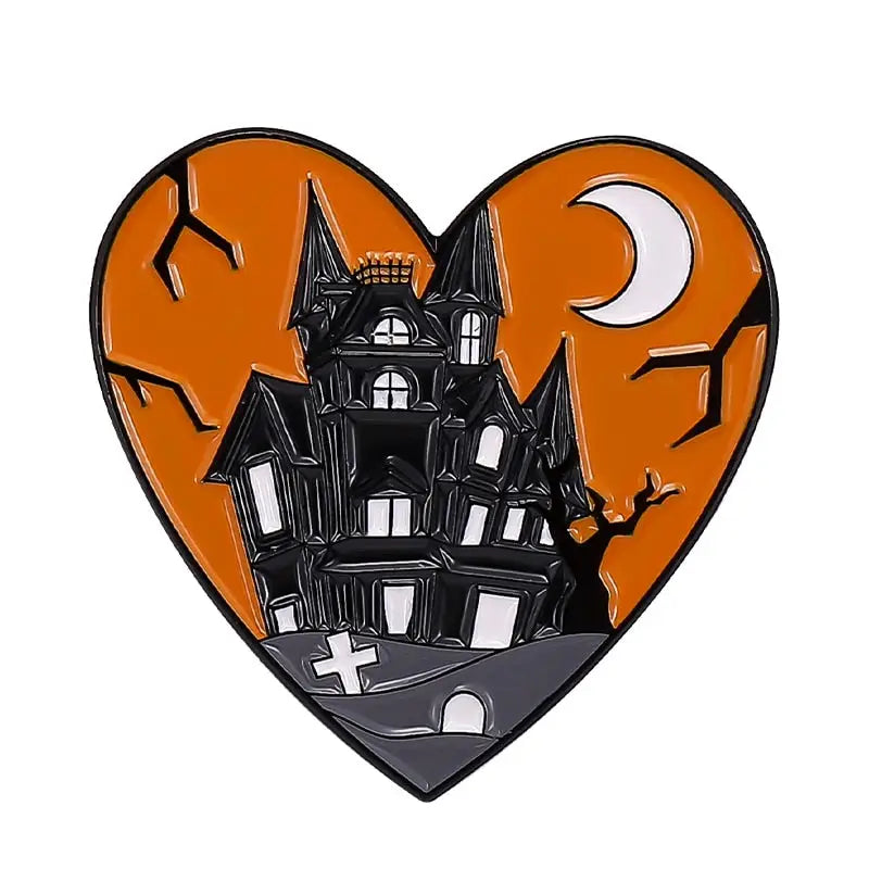 Halloween Castle Enamel Pins