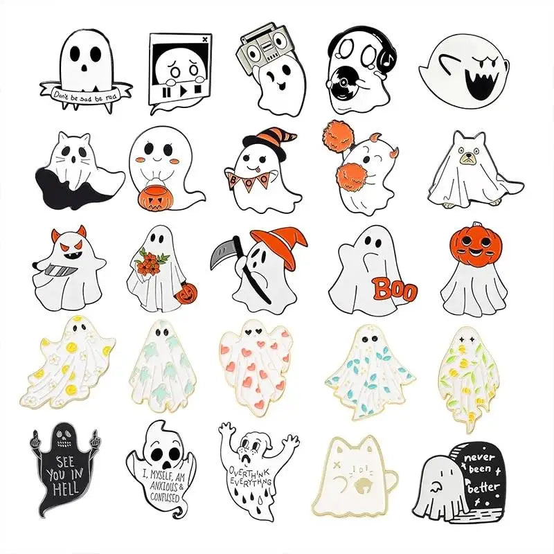 Halloween Spooky Ghost Enamel Pins