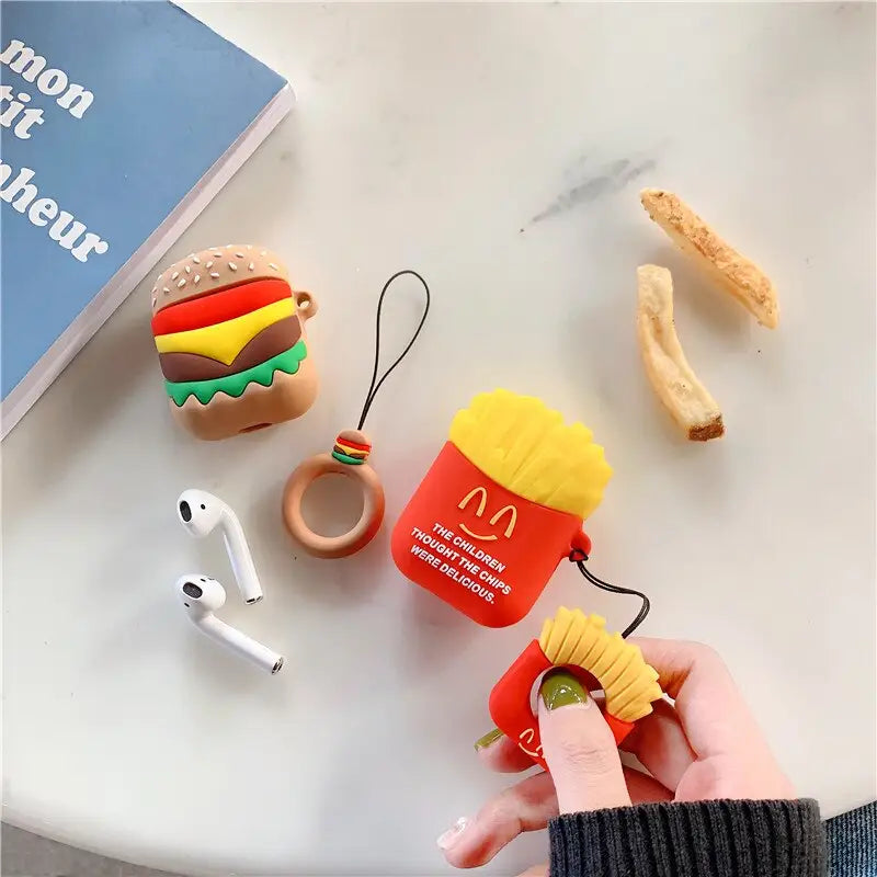 Hamburger and Fries Airpod Case