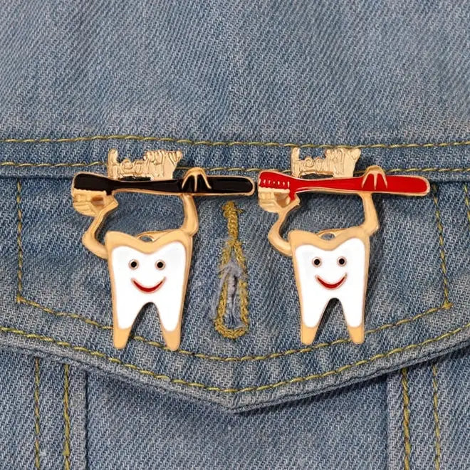 Healthy Tooth Enamel Pins