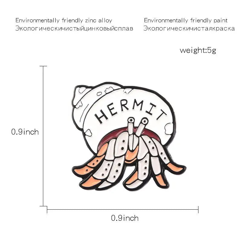 Hermit Crab Enamel Pin