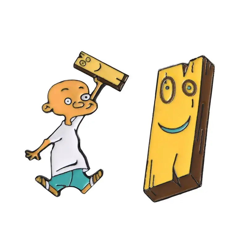 Jonny and Plank Enamel Pin