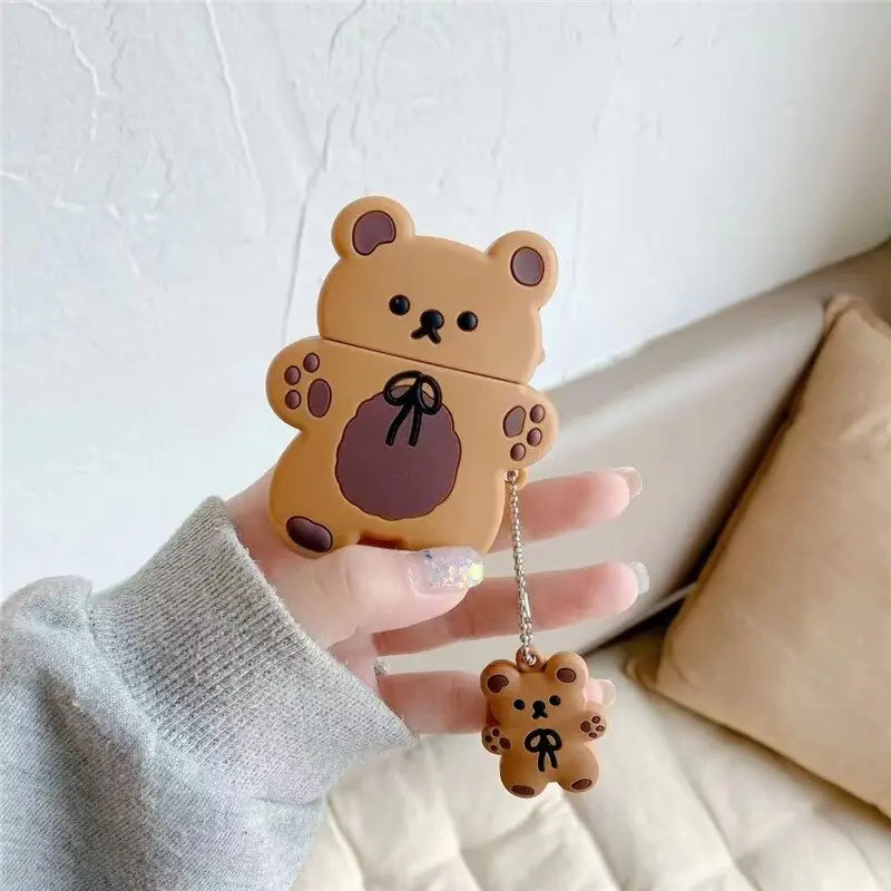 Korean Cute Bear Airpod Case