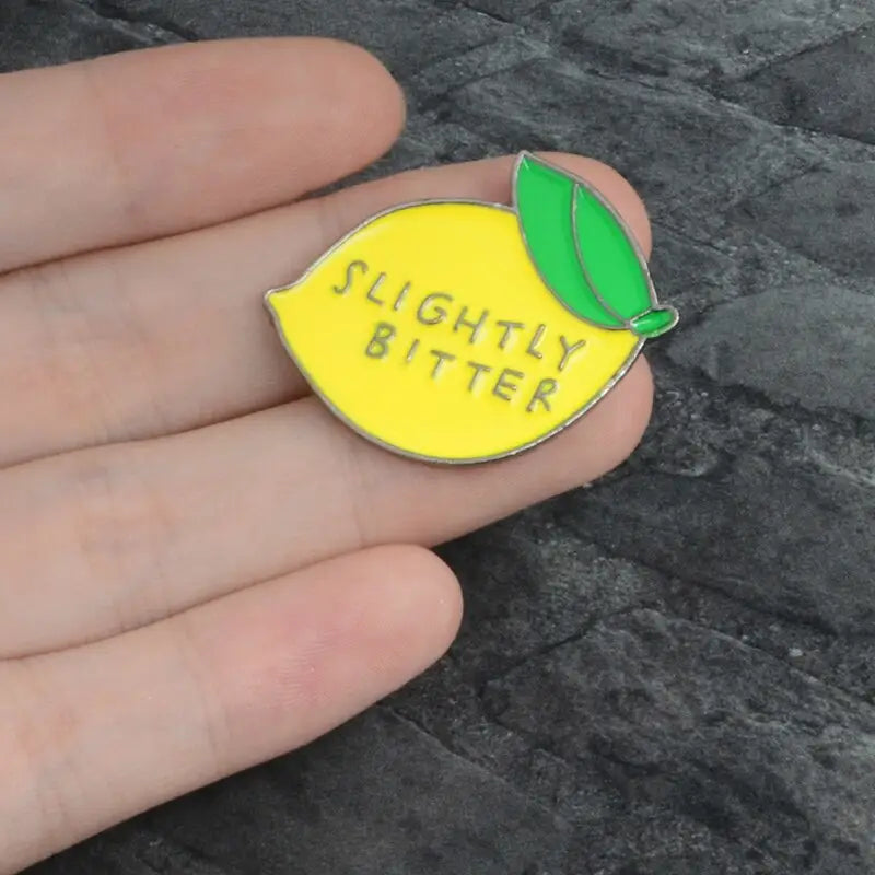 Lemon enamel pin SLIGHTLY BITTER Enamel Pin