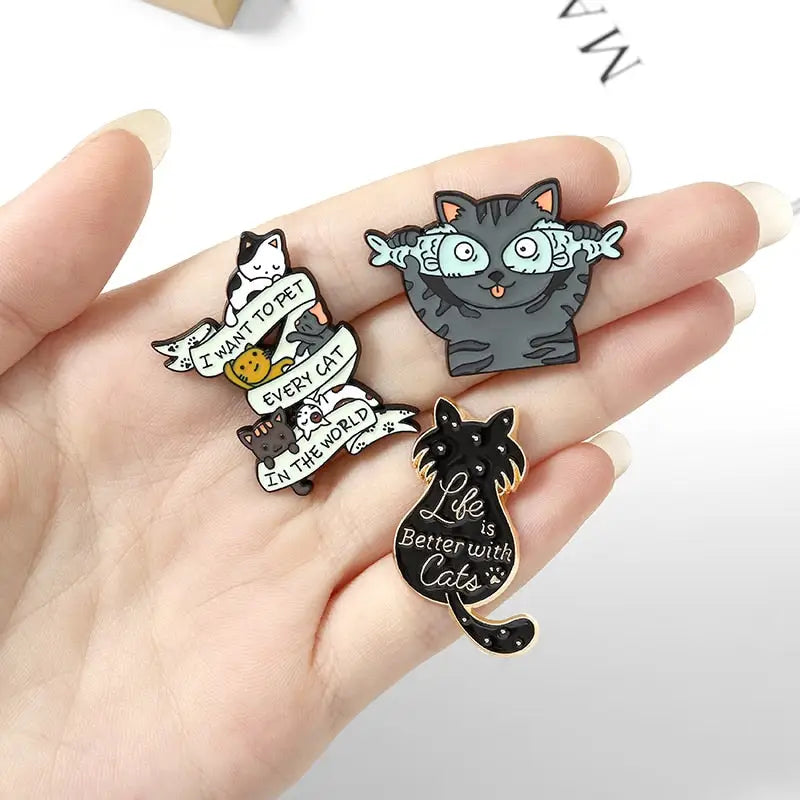 Life is Better with Cats Enamel Pin