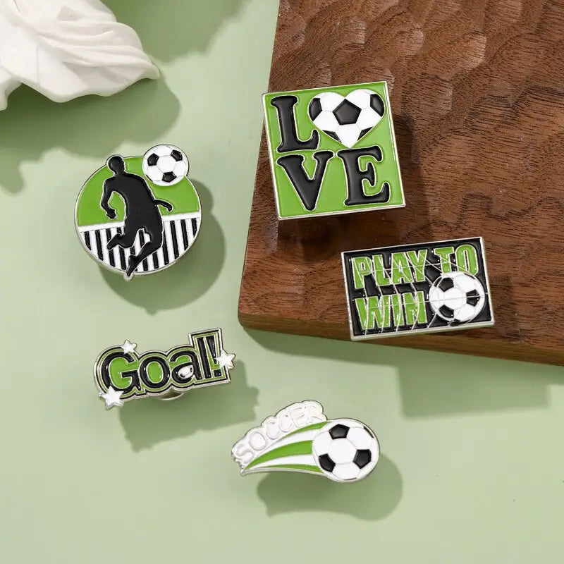 Love Football Game Enamel Pins