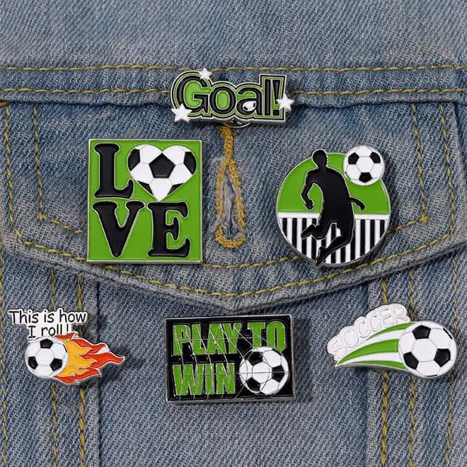 Love Football Game Enamel Pins