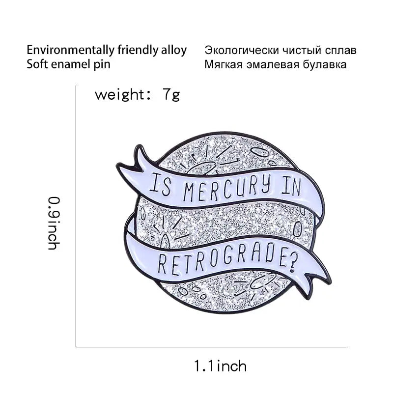 Mercury Retrograde Enamel Pin
