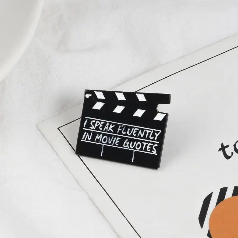 Movie Set Clapboard Enamel Pin