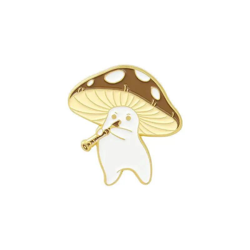 Mushroom Band Enamel Pin