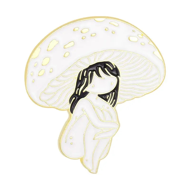 Mushroom Fairy Enamel Pins
