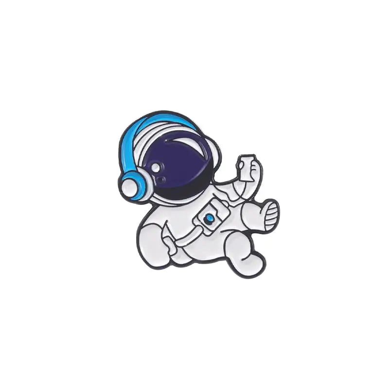 Music Astronaut Enamel Pin