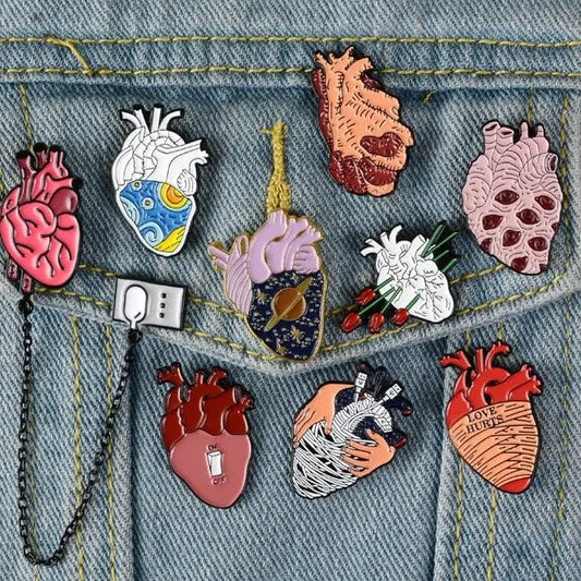 Organ Heart Collection Enamel Pin