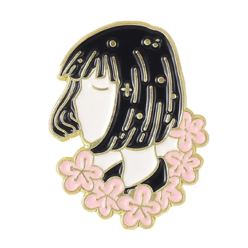 Outer Space Girl Enamel Pins