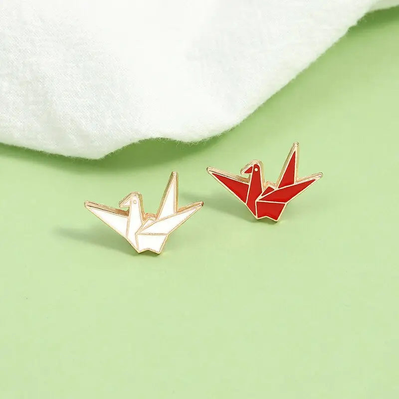 Paper Cranes Enamel Pin