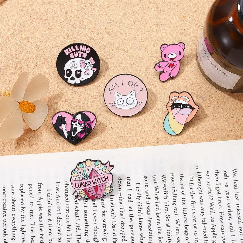 Pink Punk Enamel Pins