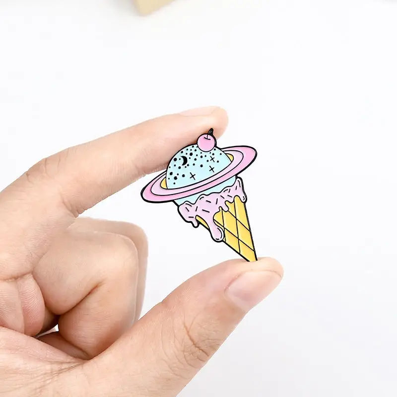 Planet Ice Cream Enamel Pin