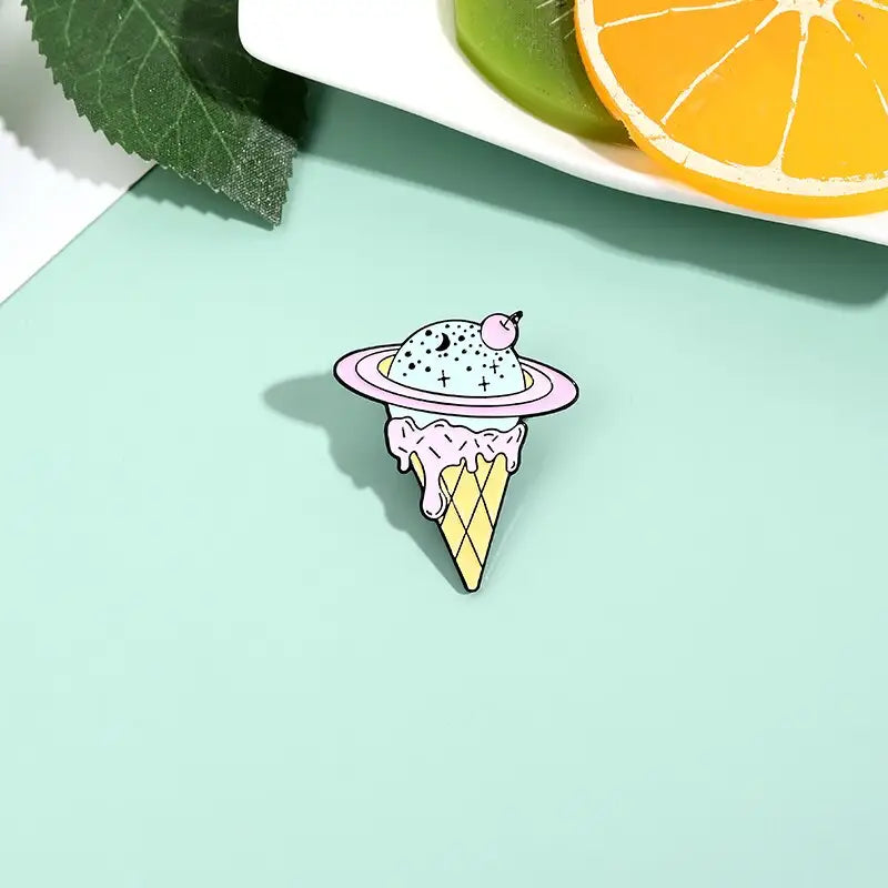 Planet Ice Cream Enamel Pin