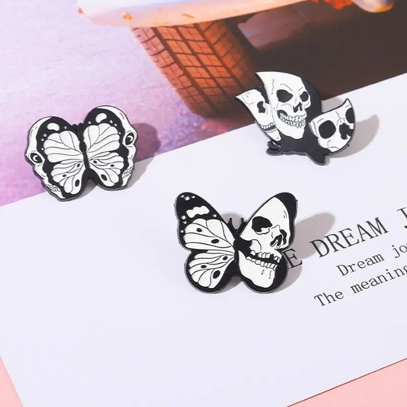 Punk Butterfly Enamel Pins