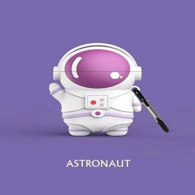 Purple Astronaut Airpod Case